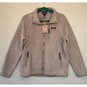 NWT $149 Patagonia Retro Pile Jacket Seabird Grey Mens Medium Full Zip Fleece